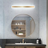 Gold Metal Modern Simple Long Mirror Bathroom Wall Lighting