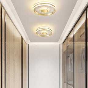 Gold Hallway Crystal LED Ceiling Lights