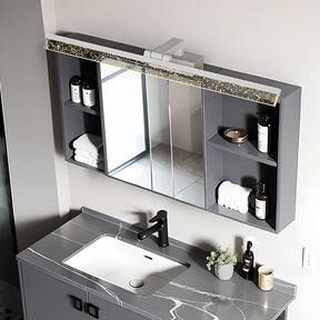 Modern Metal Straight Mirror Bathroom Wall Lighting