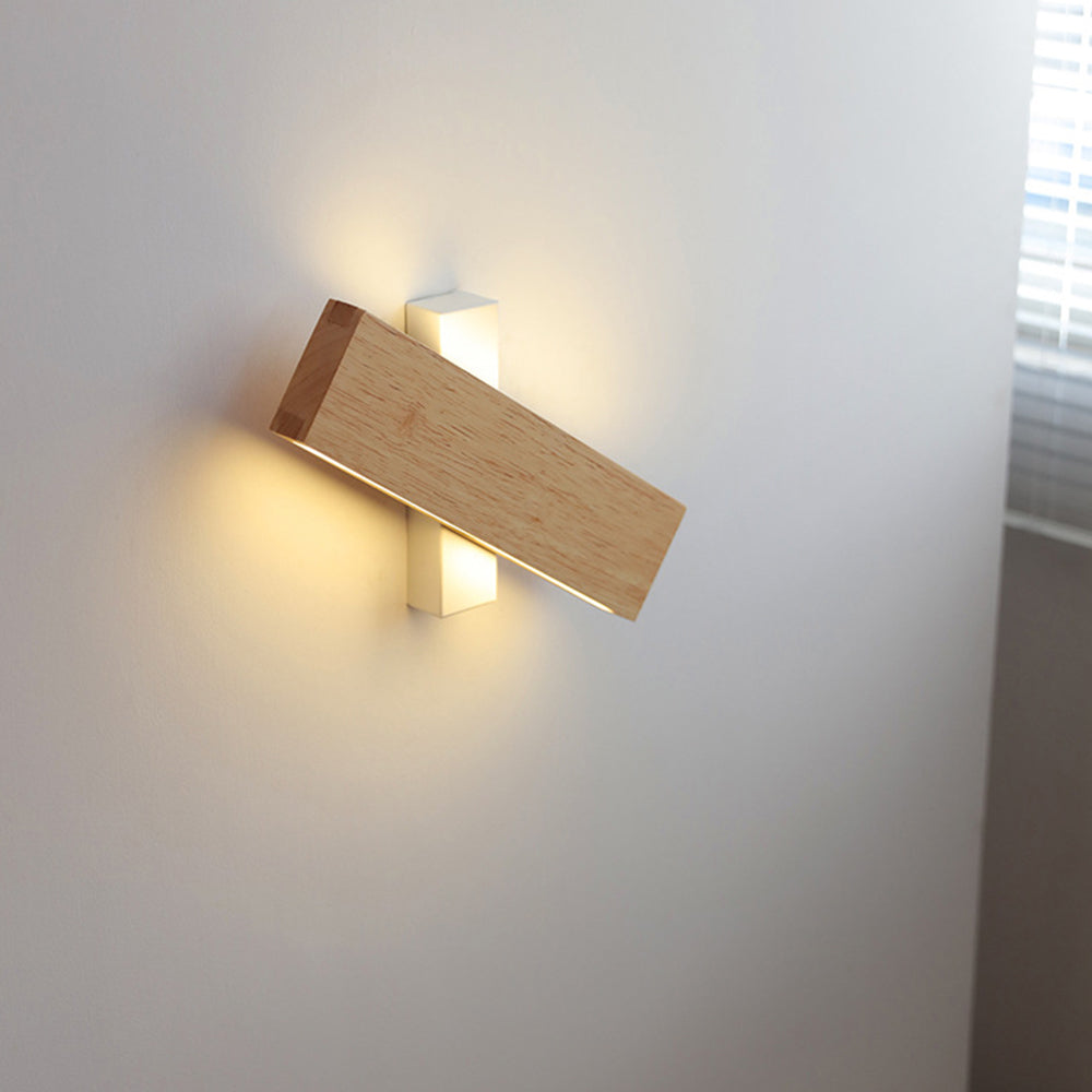 Moderne draaibare houten gang LED wandlampen