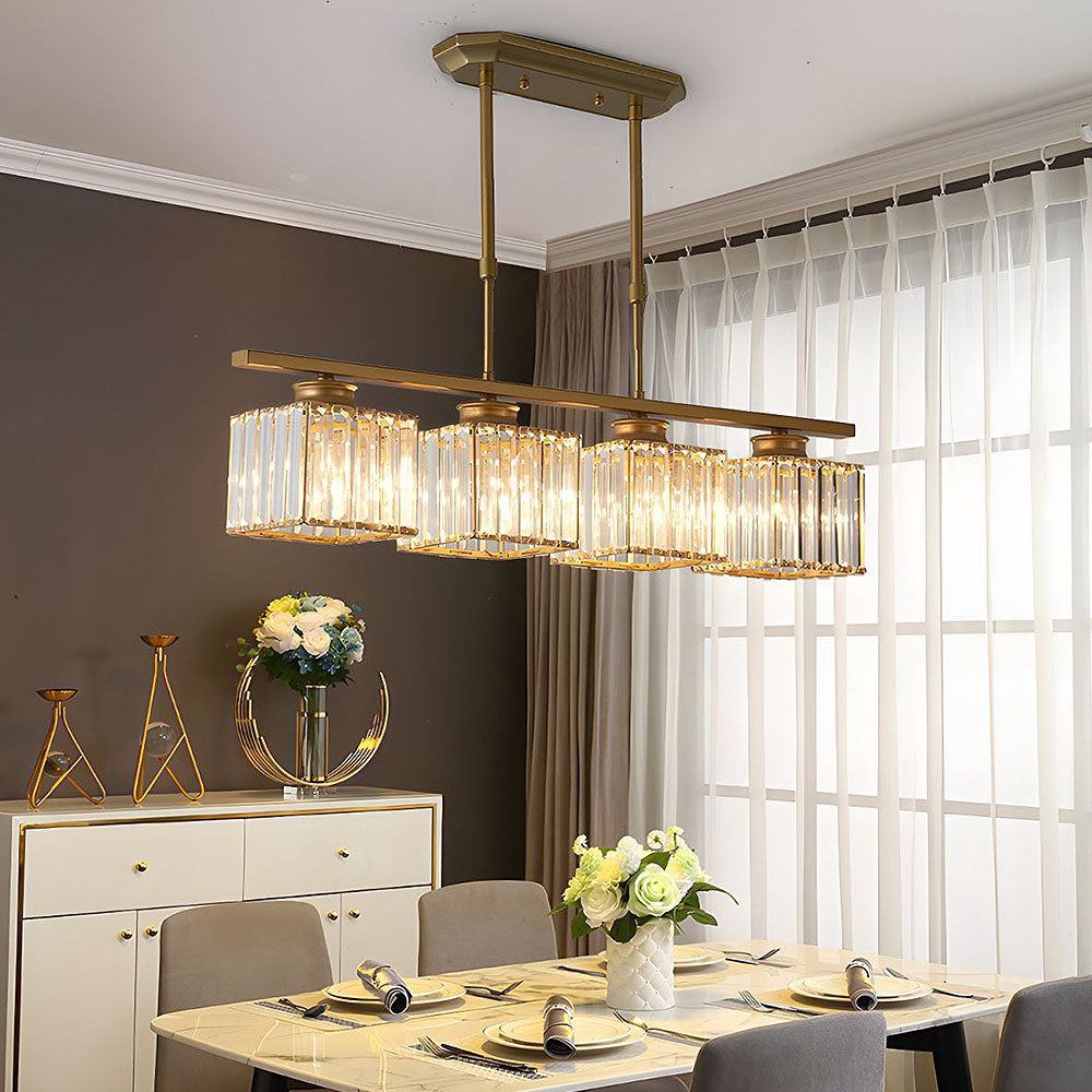 Nordic Multi-Head Designer Long Glass Island Lamps