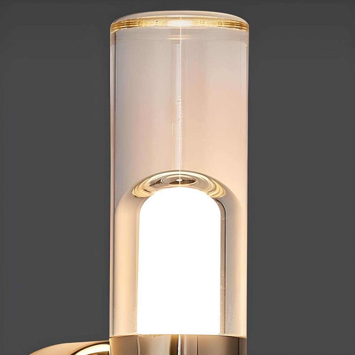 Clear Contemporary Cylinder Wall Lamp