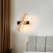 Retro Wood Rotatable Bedroom LED Reading Wall Light