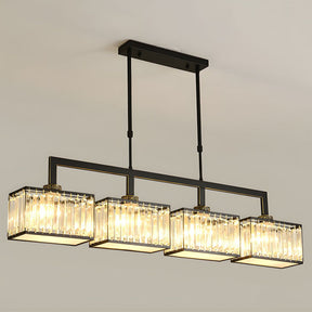 Square Luxury Glass Dining Room Ceiling Light