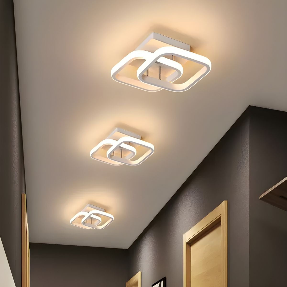 Modern Metal White LED Ceiling Light