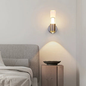 Clear Contemporary Cylinder Wall Lamp