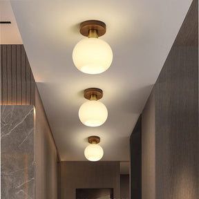 Nordic Walnut Minimalist Hallway Ceiling Light