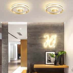 Gold Hallway Crystal LED Ceiling Lights