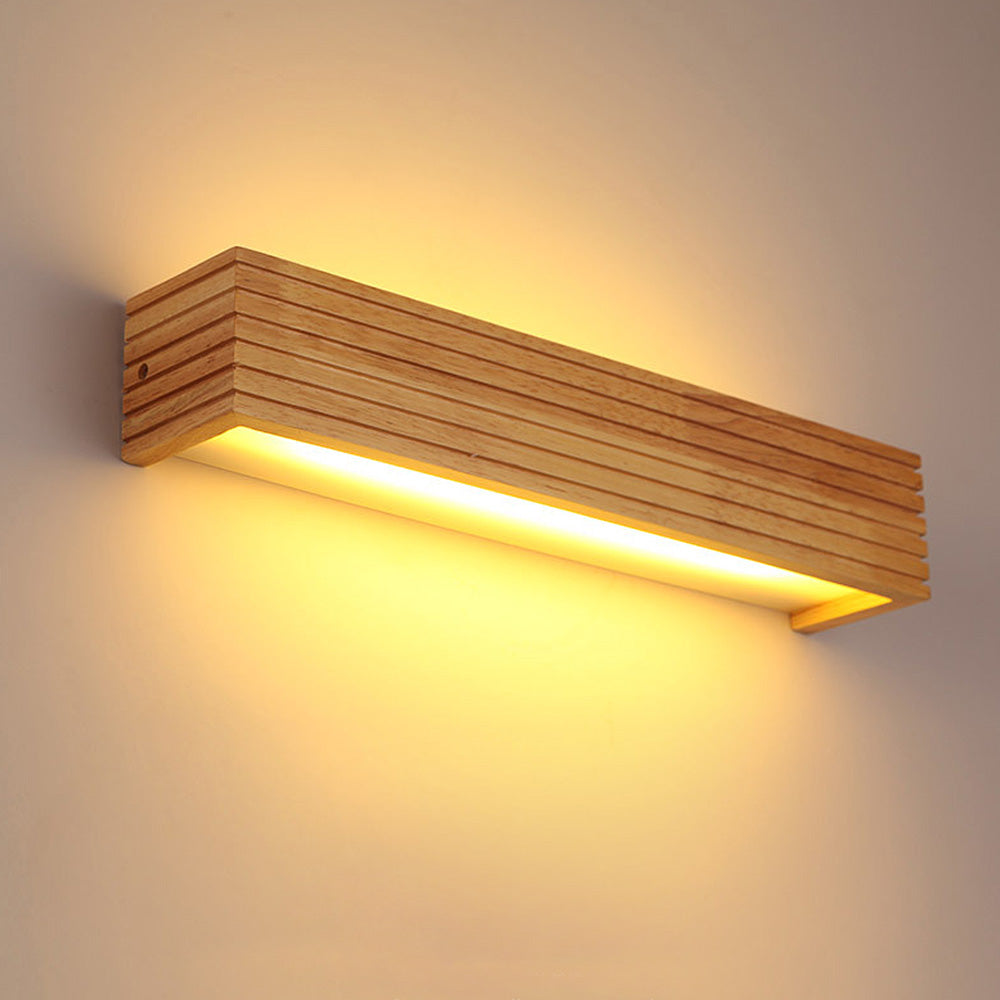 Wood Simple Bathroom Mirror Wall Lights