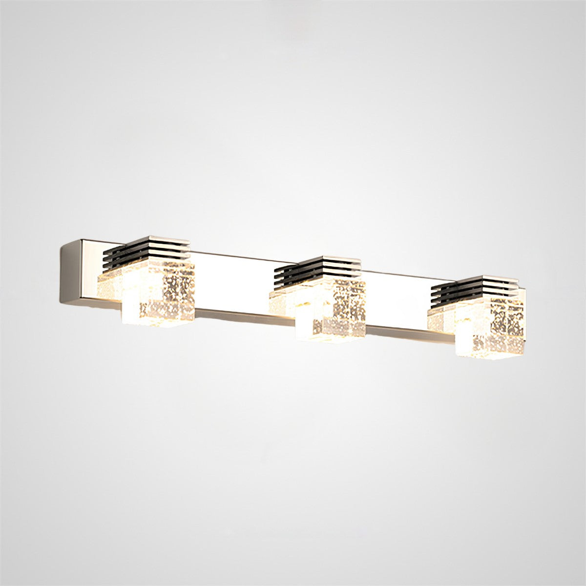 Simple crystal Square Mirror Bathroom Wall Lighting