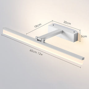 Moderne zwarte eenvoudige LED-spiegelbadkamerwandverlichting 