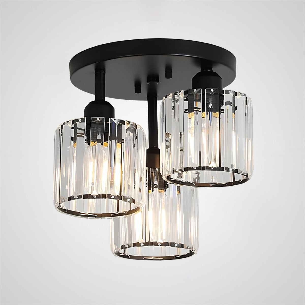 Modern Crystal Semi Flush Bedroom Ceiling Lights