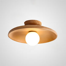 Nordic Wood Minimalist Round Hallway Ceiling Light