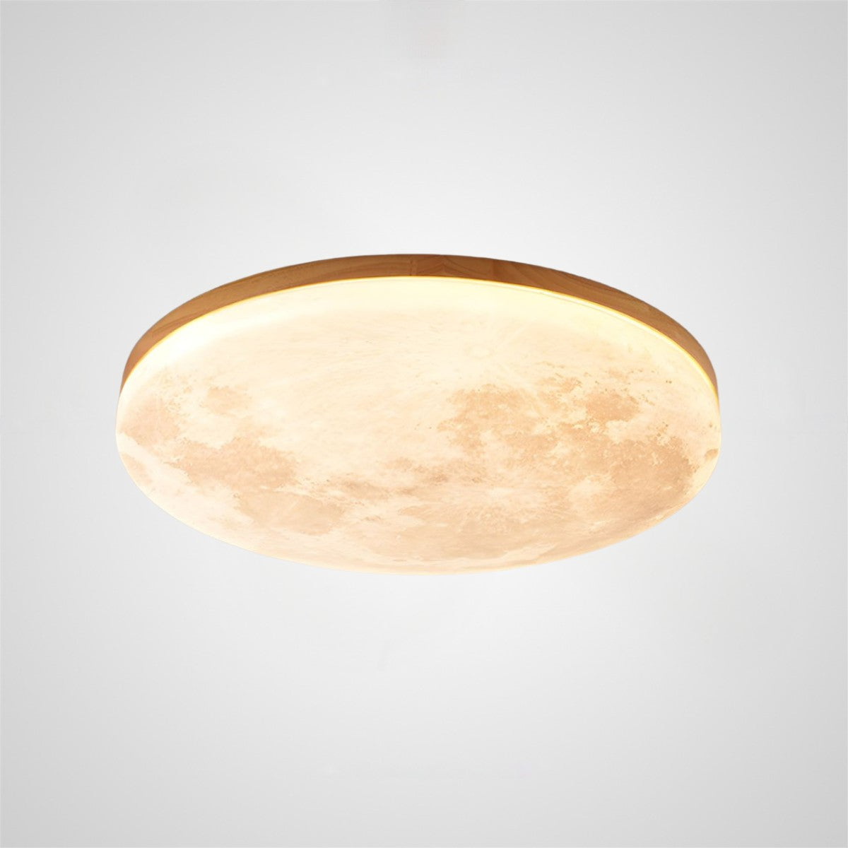 Art Deco Moon Round LED Ceiling Light For Living Room