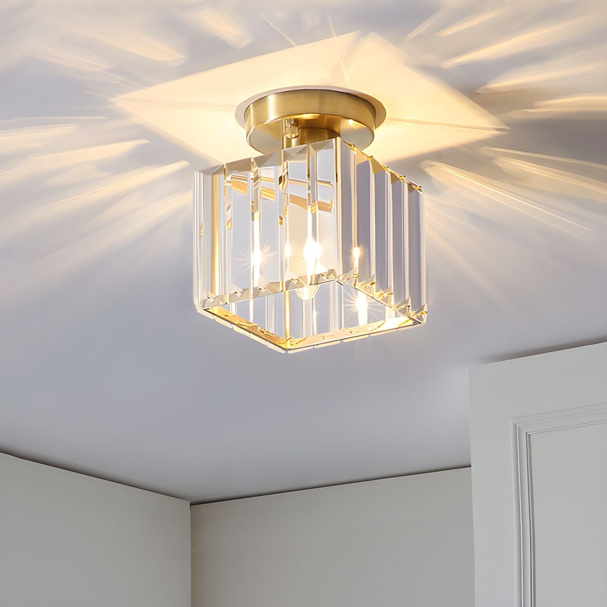 Modern 1-Light Hallway Flush Mount Ceiling Light