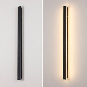 Modern Industrial Long Acrylic Black LED Outdoor Wall Lights