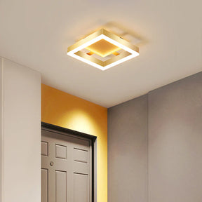 Gold Modern LED Flush Mount Ceiling Lights For Hallway