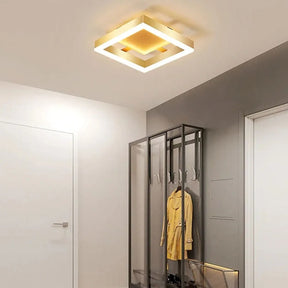 Gold Modern LED Flush Mount Ceiling Lights For Hallway