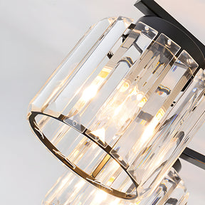 Art Deco Semi Flush Mount Black Ceiling Light