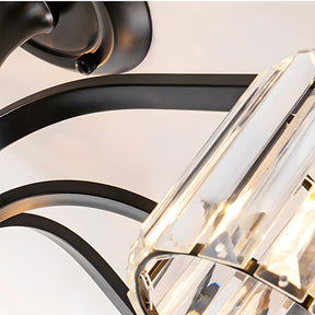 Art Deco Semi Flush Mount Black Ceiling Light