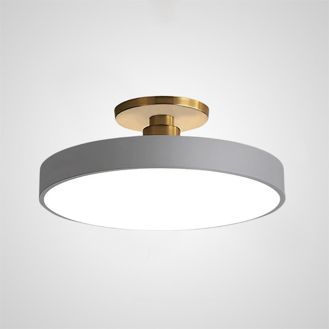 Modern Concise Circular LED Semi Flush Mount Ceiling Light