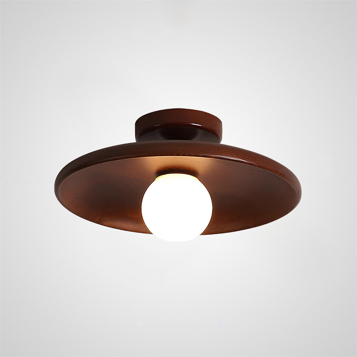 Nordic Wood Minimalist Round Hallway Ceiling Light