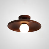 Nordic Wood Minimalist Round Hallway Ceiling Light