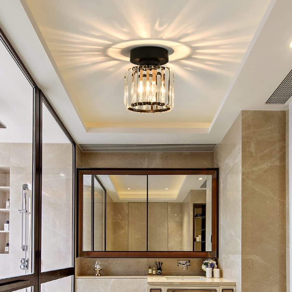 Modern 1-Light Hallway Flush Mount Ceiling Light