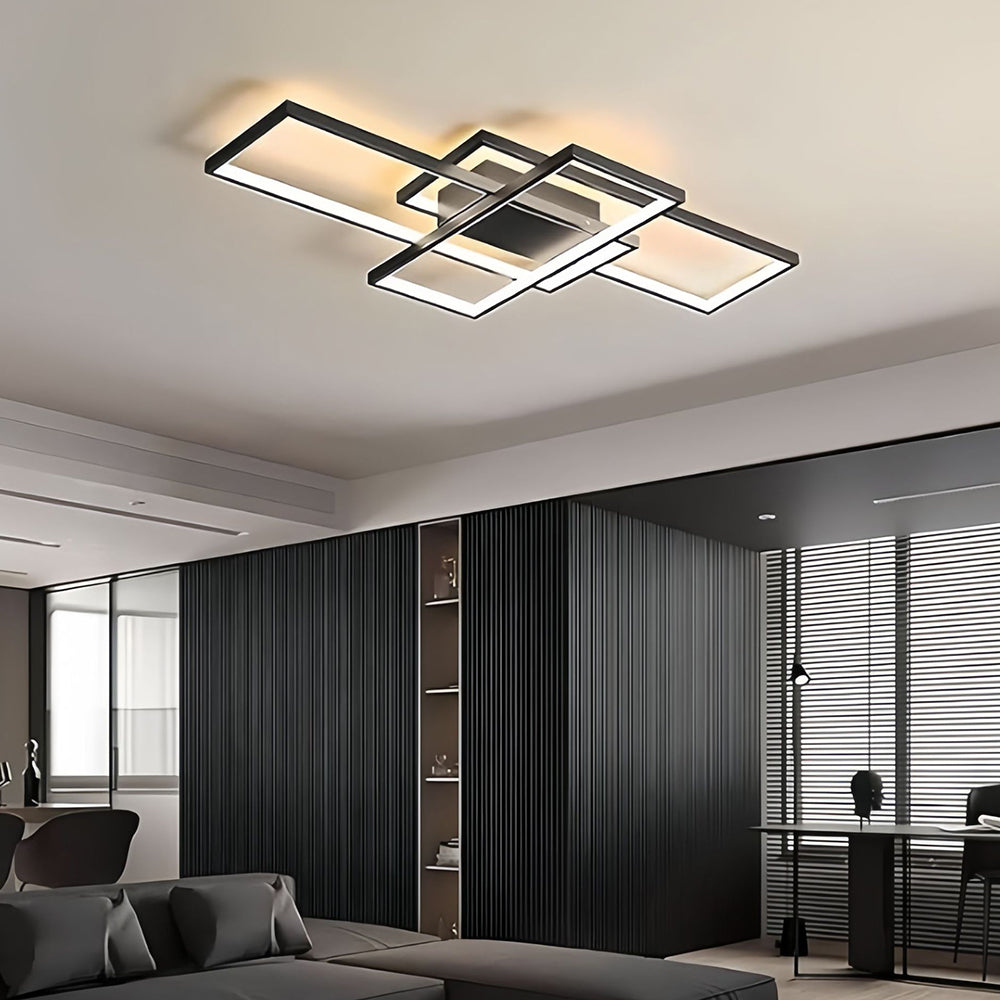 Modern Geometric Aluminum LED Ceiling Lights For Living Room