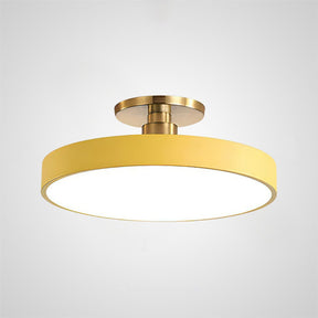 Modern Concise Circular LED Semi Flush Mount Ceiling Light