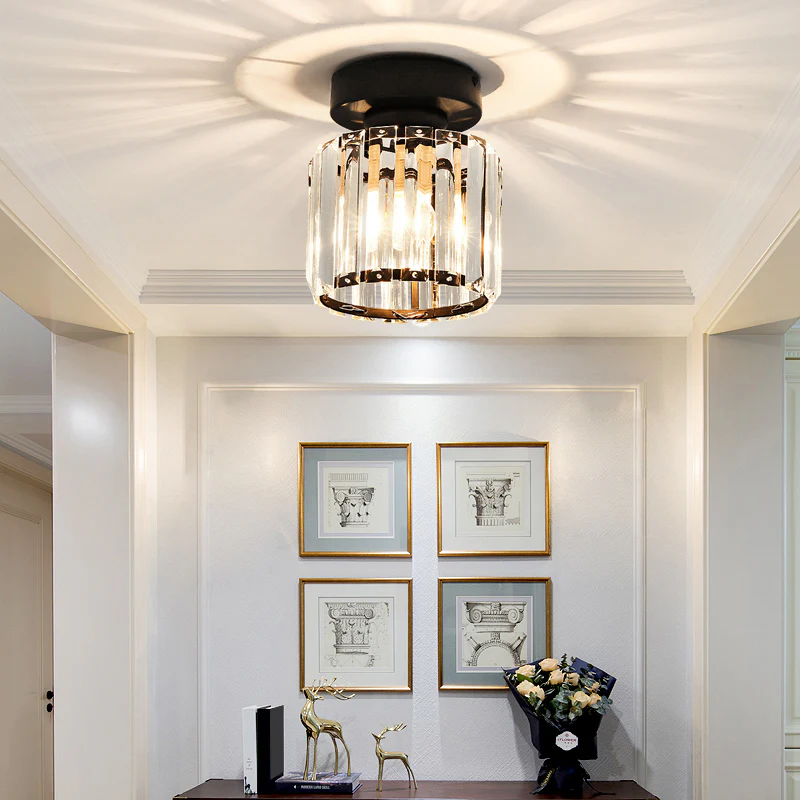 Modern 1-Light Hallway Flush Mount Ceiling Light