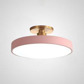 Modern Concise Circular LED Semi Flush Mount Ceiling Light