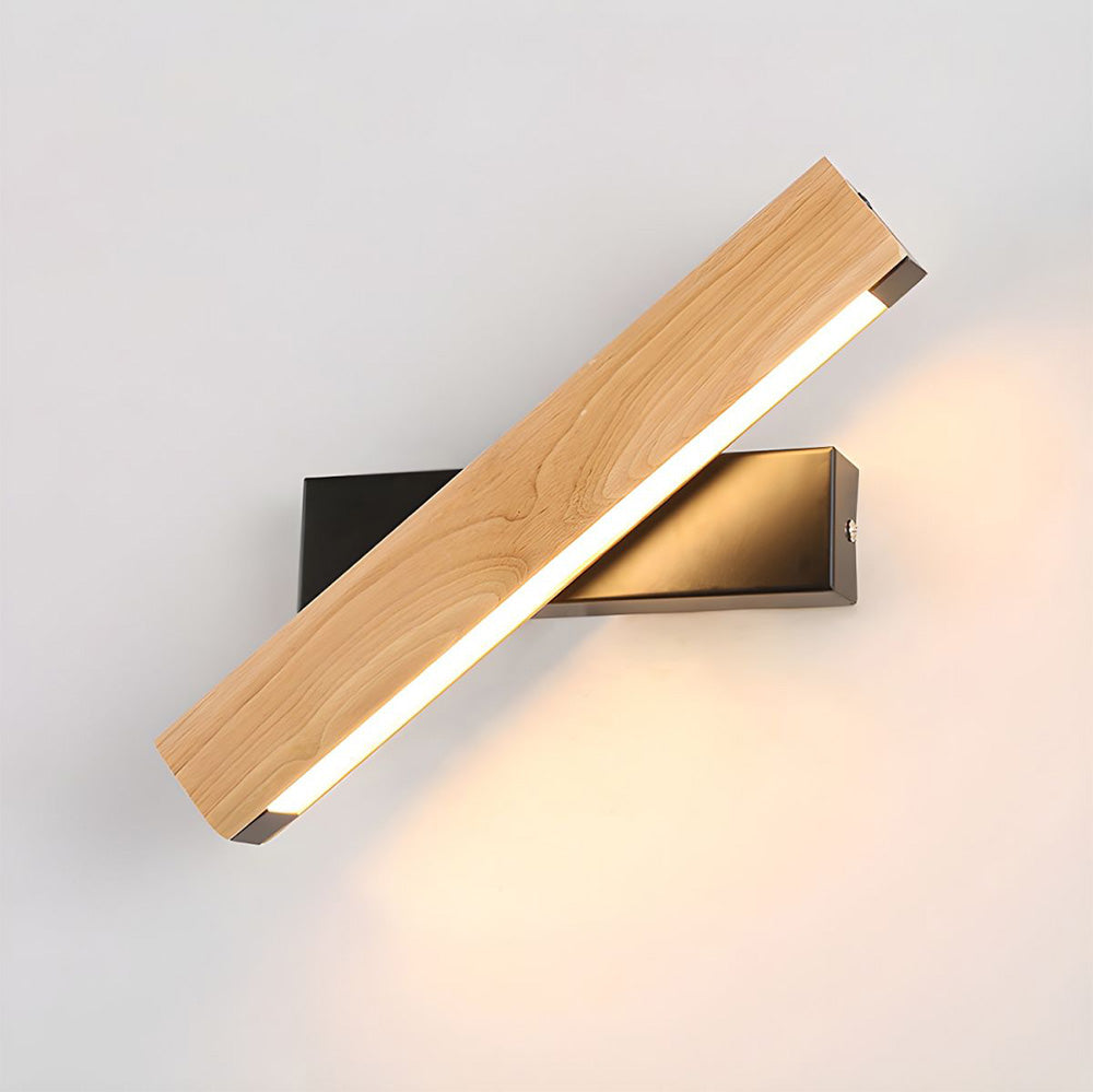 Retro Wood Rotatable Bedroom LED Reading Wall Light