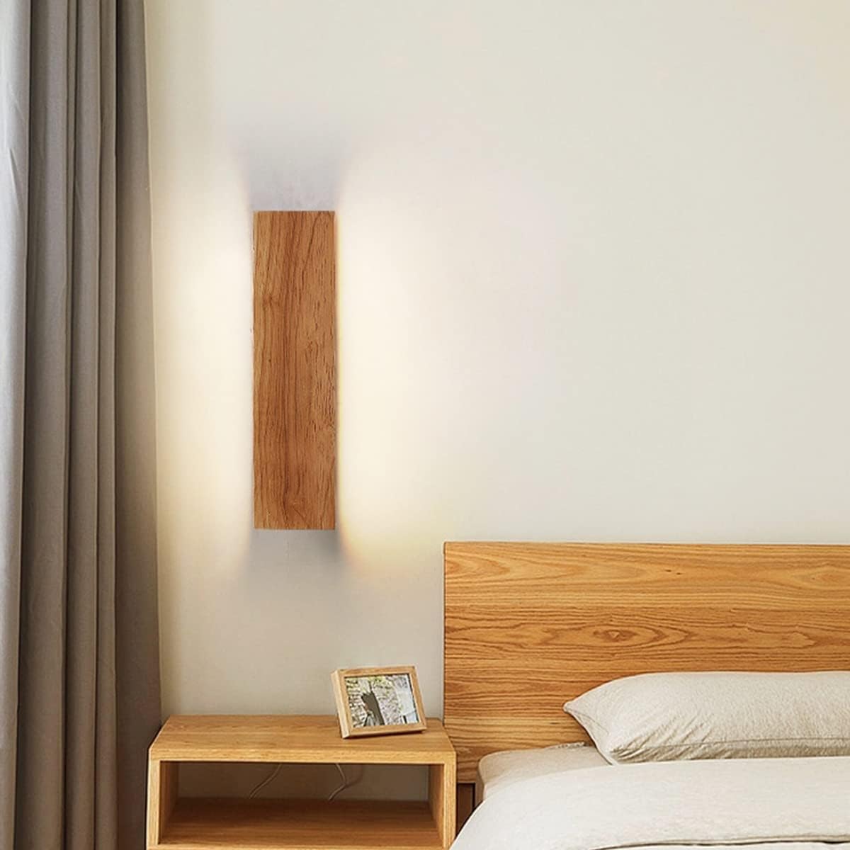 Modern Rotatable Wood Hallway LED Wall Lights