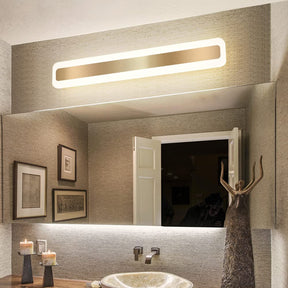 Gold Metal Modern Simple Long Mirror Bathroom Wall Lighting