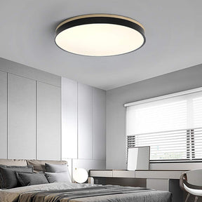 Wooden Round Shape Flush Ceiling Lights