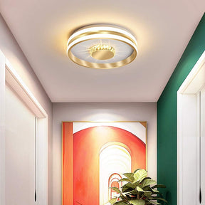 Gold Hallway Crystal LED Ceiling Lights