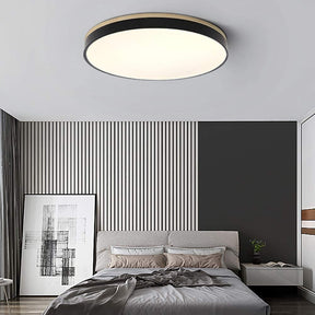 Wooden Round Shape Flush Ceiling Lights