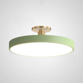 Modern Concise Circular LED Semi Flush Mount Ceiling Light