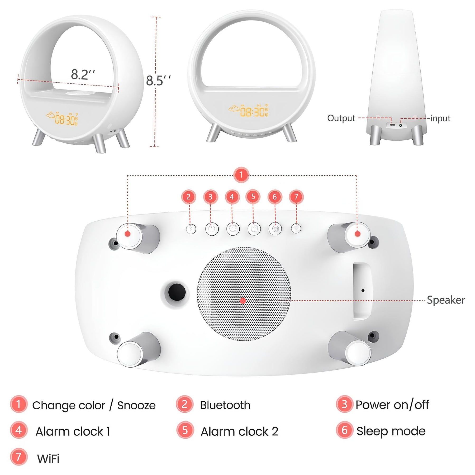 Smart Sleep Alarm Clock with Wireless Charging