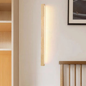 Contemporary Wood Simple Long Mirror Bathroom Wall Lighting