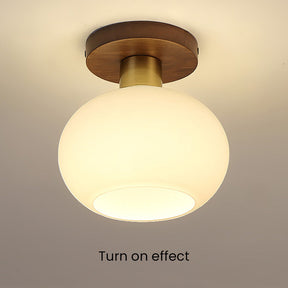 Nordic Walnut Minimalist Hallway Ceiling Light