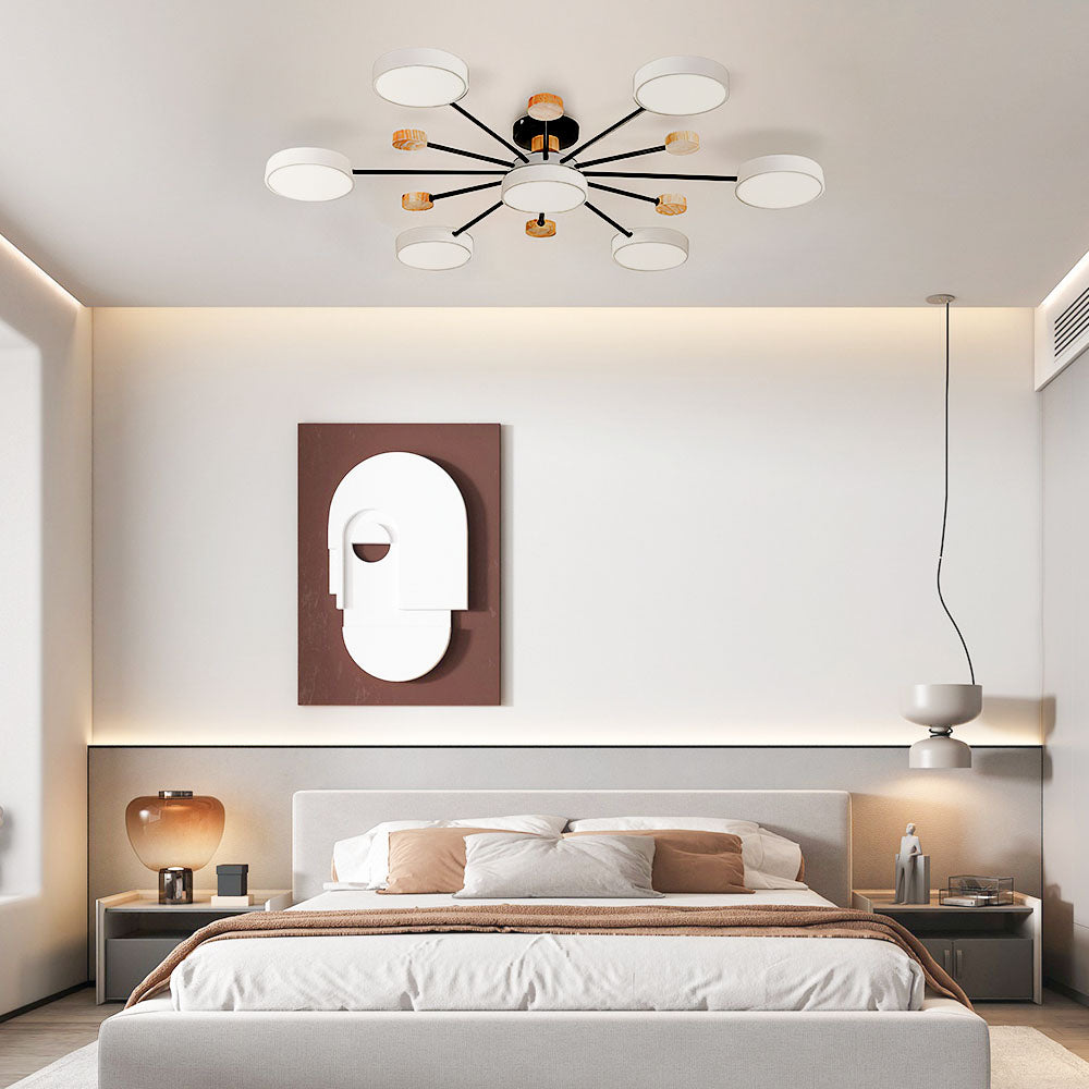 Modern Semi Flush Mounted LED Ceiling Lights for Living Room