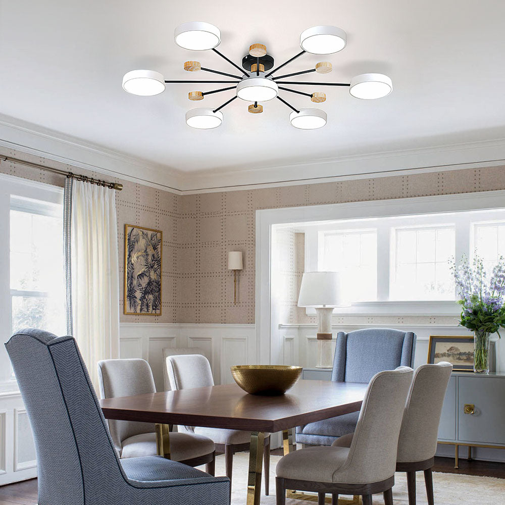 Modern Semi Flush Mounted LED Ceiling Lights for Living Room