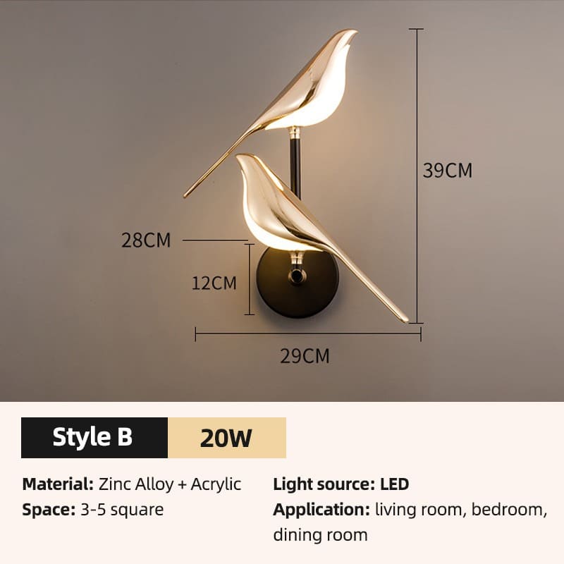 Modern Art Design Magpie Wall Lamp