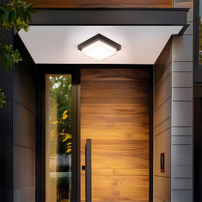 IP68 Outdoor Flush Mount  Black Patio Ceiling Light