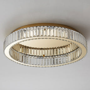 Round Crystal Ceiling Lights in Gold Color