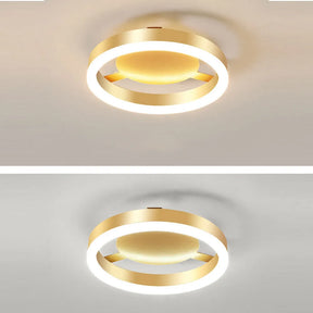 Gold Modern LED Flush Mount Ceiling Lights For Hallway