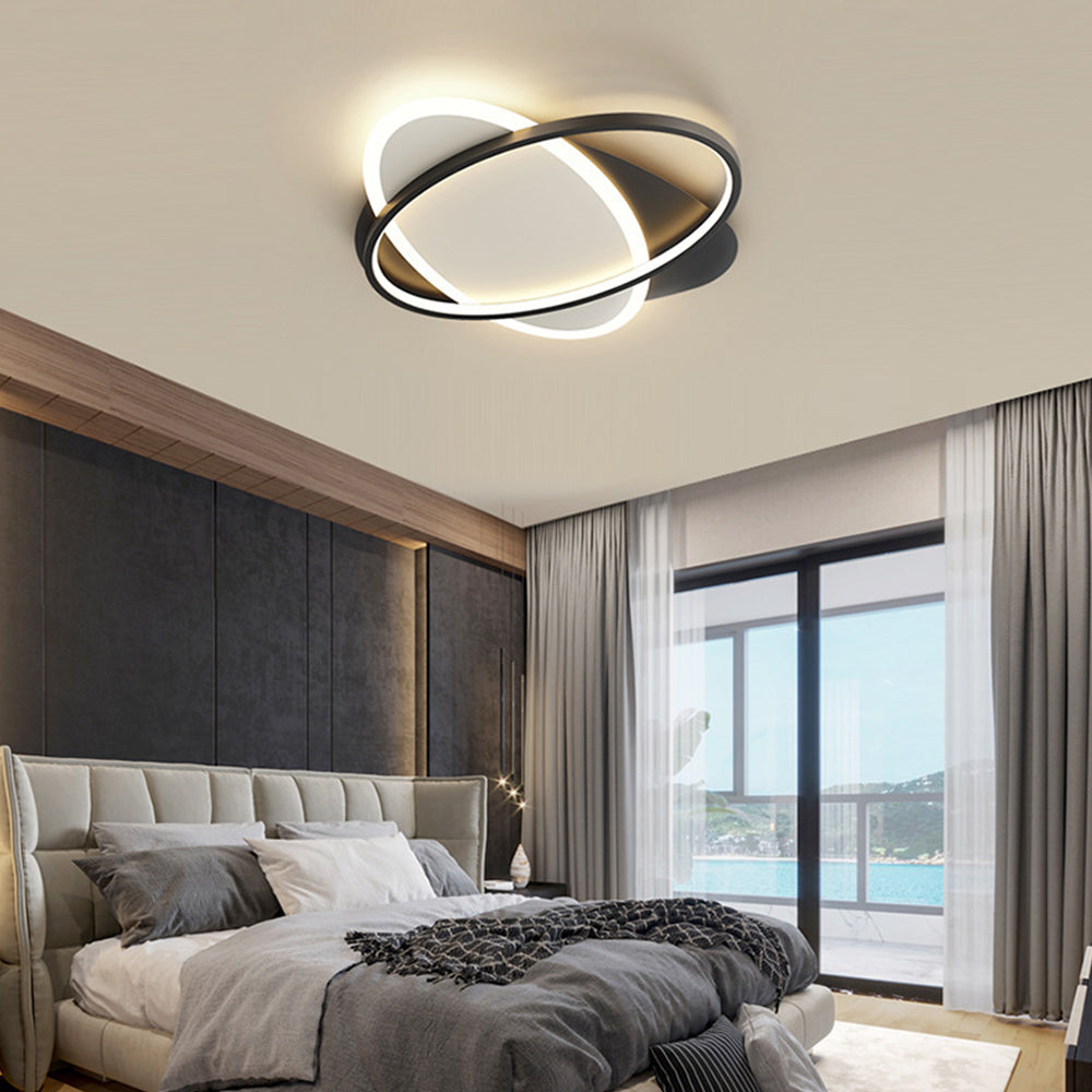 Industrial Iron Black Flush LED Ceiling Lights For Living Room