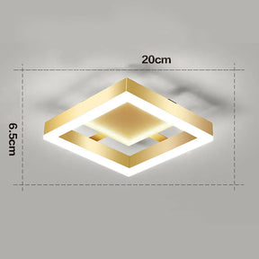 Gold Modern LED Flush Mount Ceiling Lights For Hallway